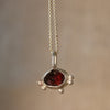 Red Rubellite Trilliant Shaped Tourmaline Necklace - Thumbnail 3