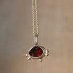 Red Rubellite Trilliant Shaped Tourmaline Necklace - Image 3