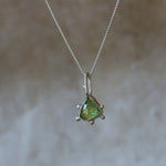 Trilliant shaped Verdelite Green Tourmaline Necklace - Image 2