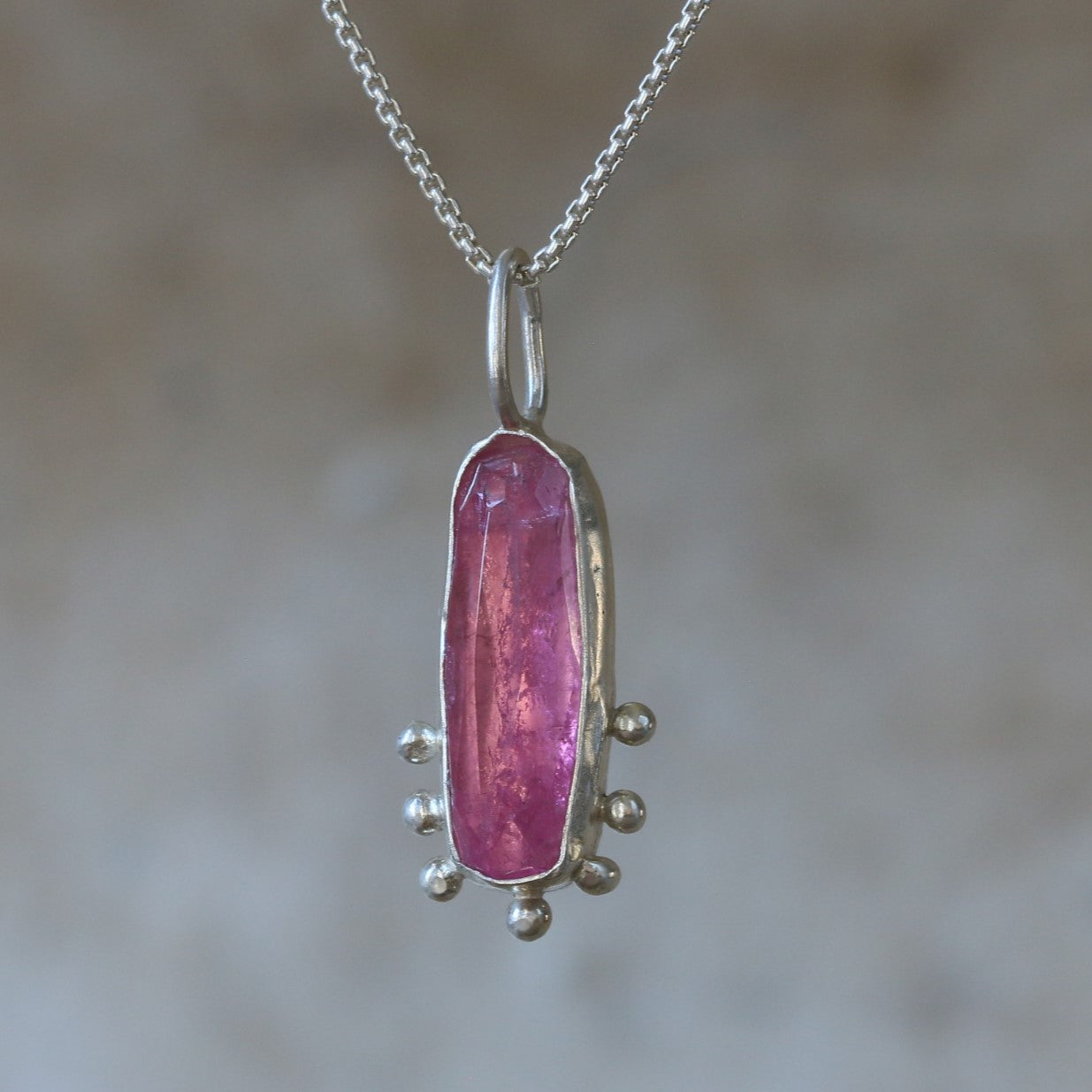 Cotton Candy Pink Tourmaline Necklace
