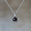 Red Rubellite Trilliant Shaped Tourmaline Necklace - Thumbnail 2