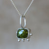 Cushion Shaped Verdelite Green Tourmaline Necklace - Thumbnail 8