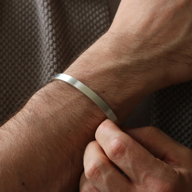 Men's Personalised Silver Cuff Bracelet - Image 11