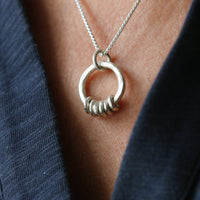 Gold and Silver Milestone Ring Necklace - Thumbnail 5