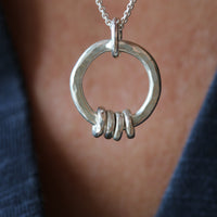 Gold and Silver Milestone Ring Necklace - Thumbnail 6