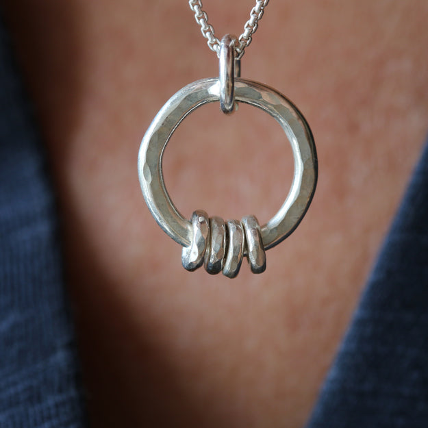 Gold and Silver Milestone Ring Necklace - Image 6