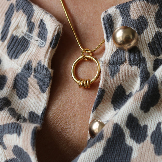 Gold Vermeil Milestone Ring Necklace - Image 2