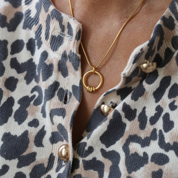 Gold Vermeil Milestone Ring Necklace - Image 3