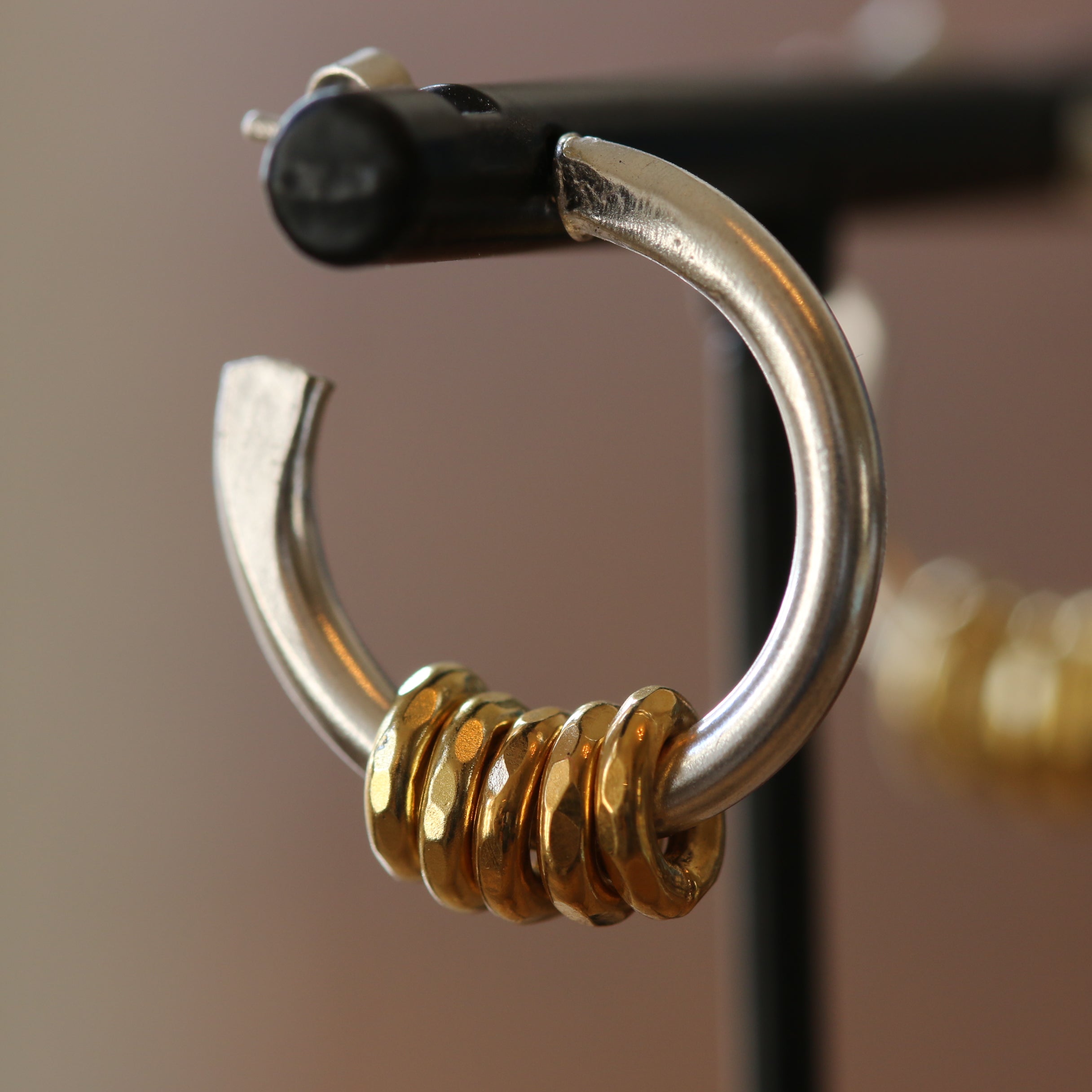 Gold and Silver Milestone Earrings