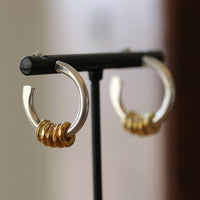 Gold and Silver Milestone Earrings - Thumbnail 3