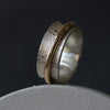 Single Gold Band Toad Texture Spinning Ring - Thumbnail 8