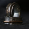 Single Silver Band Toad Texture Spinning Ring - Thumbnail 4