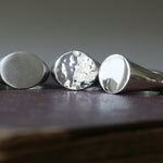 Silver Oval Signet Ring - Image 8