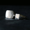 Silver Square Signet Ring - Thumbnail 1