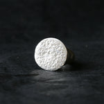 Sand Cast Silver Round Signet Ring - Image 1