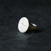 Silver Round Signet Ring - Thumbnail 4