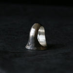 Sand Cast Silver Round Signet Ring - Image 8