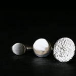 Sand Cast Silver Round Signet Ring - Image 2