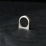 Sand Cast Silver Rectangle Signet Ring - Image 4