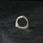 Sand Cast Silver Rectangle Signet Ring - Image 7