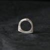 Silver Rectangle Signet Ring - Thumbnail 7