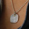 Silver Dog Nose Print Necklace - Thumbnail 1