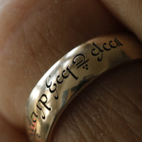 Secret Message Gold Elvish Ring - Thumbnail 4