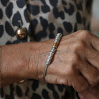 Silver Milestone Cuff Bangle - Thumbnail 5