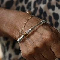 Silver Milestone Cuff Bangle - Thumbnail 4