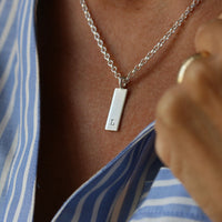 Personalised Initial Ingot Bar Necklace - Thumbnail 5