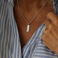 Personalised Initial Ingot Bar Necklace - Thumbnail 6