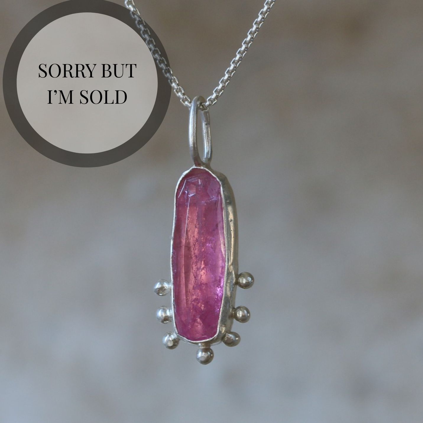 Cotton Candy Pink Tourmaline Necklace
