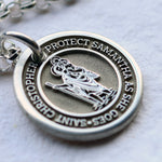 Personalised Silver St Christopher Necklace - Image 2