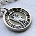 Personalised Silver Saint Christopher Pendant - Image 2