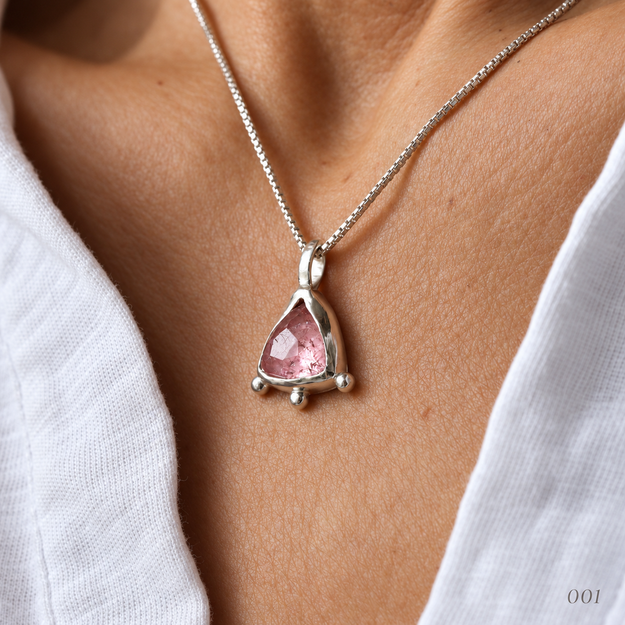 Candyfloss Pink Tourmaline Necklace — No. 001 — photograph 1