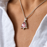 Candyfloss Pink Tourmaline Necklace — No. 001 - Thumbnail 3