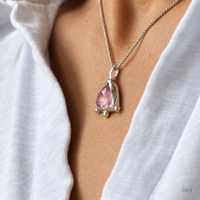 Candyfloss Pink Tourmaline Necklace — No. 001 - Thumbnail 4