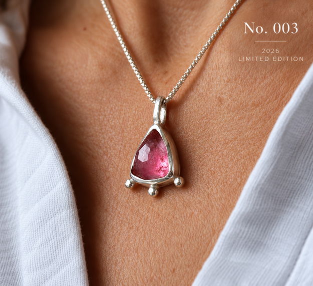 Berry Pink Tourmaline Necklace — No. 003 — photograph 3