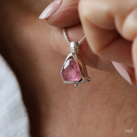 Berry Pink Tourmaline Necklace — No. 003 - Thumbnail 4