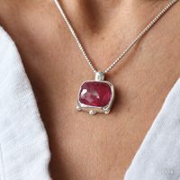 Sugarplum Pink Tourmaline Necklace — No. 004 - Thumbnail 3