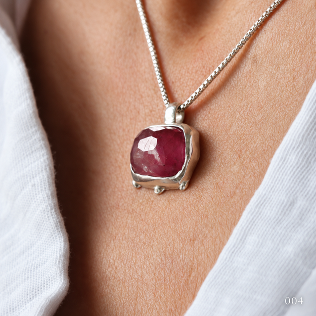 Sugarplum Pink Tourmaline Necklace — No. 004 — photograph 4