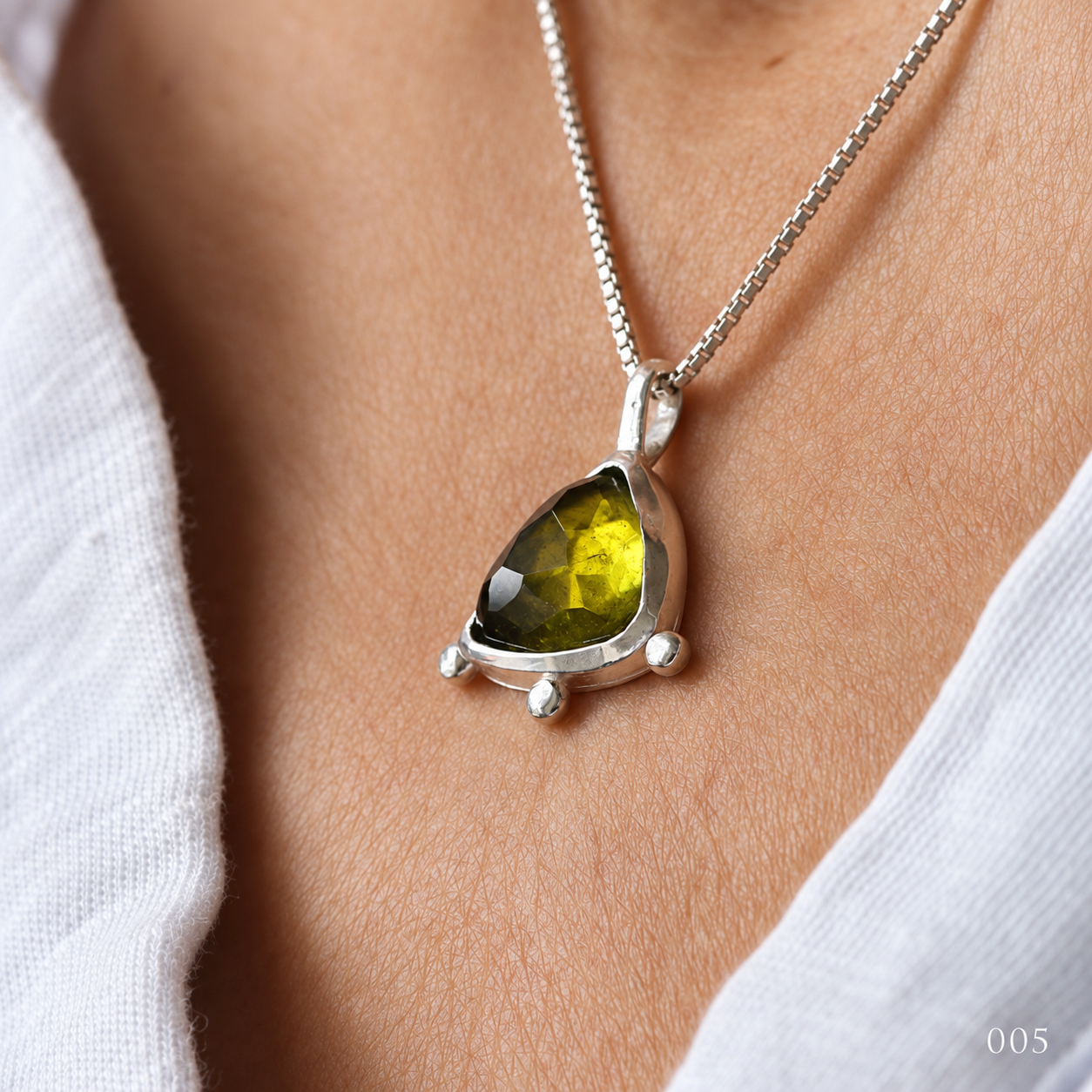 Verdant Green Tourmaline Necklace — No. 005 — photograph 1