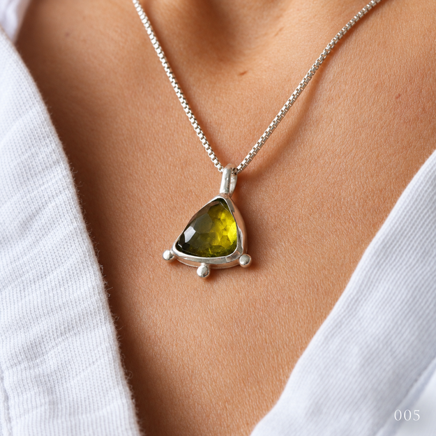 Verdant Green Tourmaline Necklace — No. 005 — photograph 3