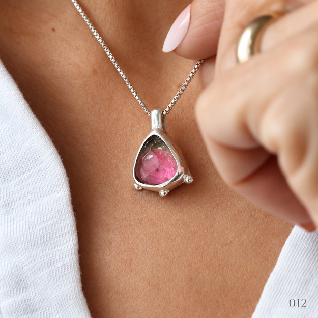 Watermelon Tourmaline Necklace — No. 012 — photograph 2