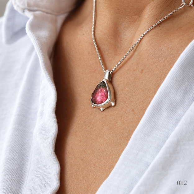 Watermelon Tourmaline Necklace — No. 012 — photograph 3