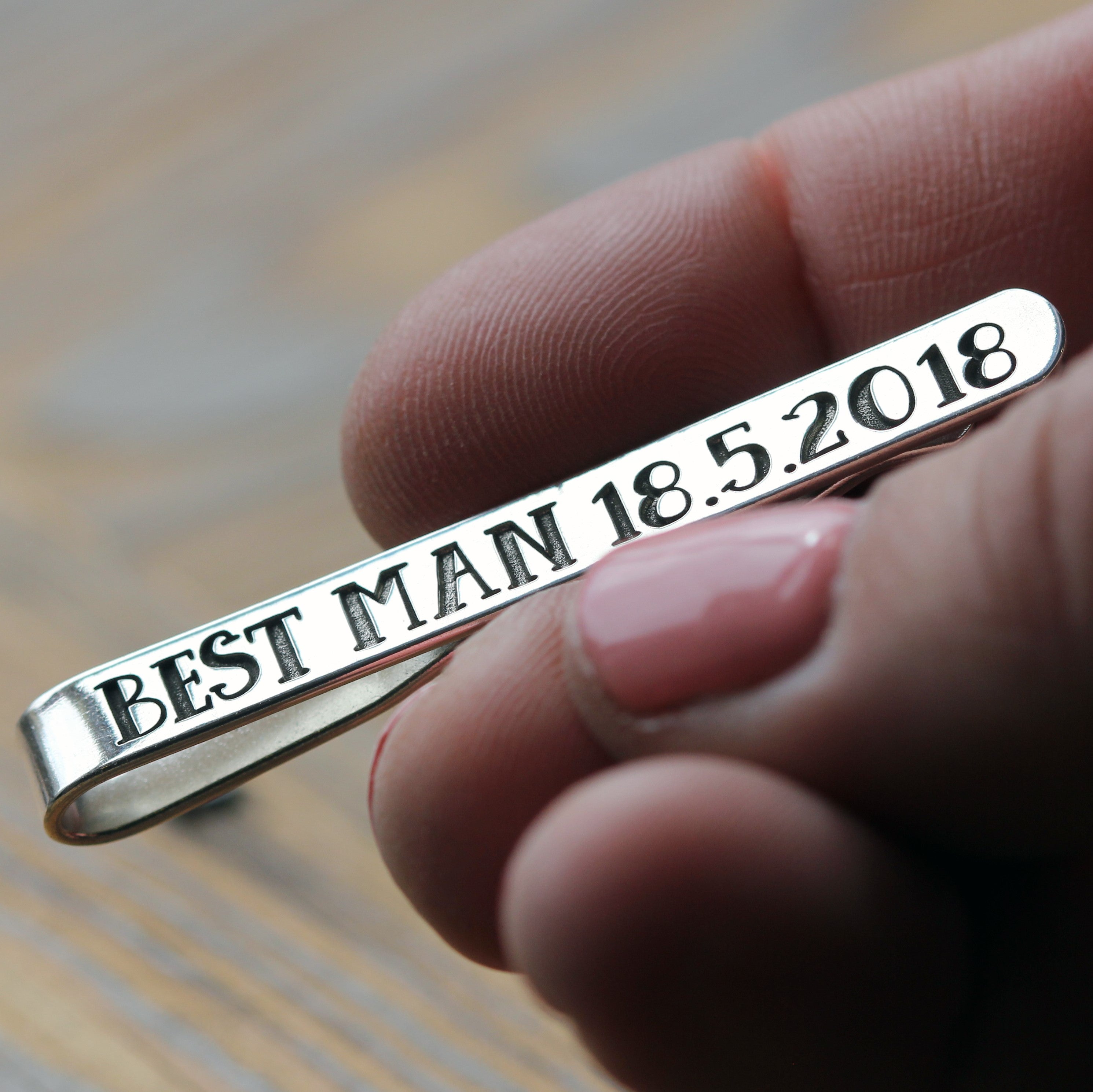 Personalised Wedding Tie Clip