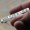 Personalised Silver Wedding Tie Clip - Thumbnail 1