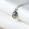 Silver Personalised Letter Pebble Necklace - Thumbnail 1