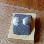 Hammered circle earring studs