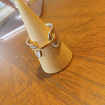Runes w/gold across bar ring